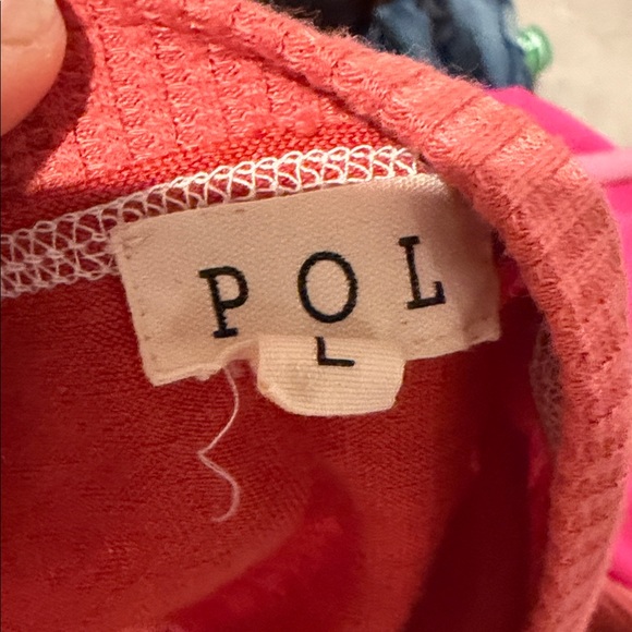 POL Coral Button-Front Long Sleeve Henley Top - Picture 8 of 8